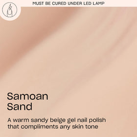 OPI GelColor Samoan Sand brush applying for smooth even coverage.