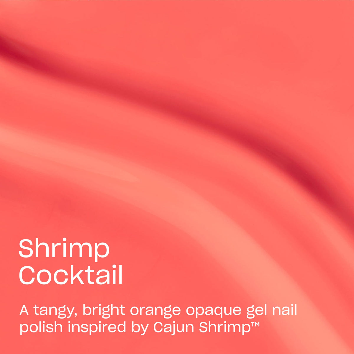 OPI GelColor Shrimp Cocktail swatch demonstrates smooth, even coverage for nail art