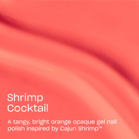 OPI GelColor Shrimp Cocktail swatch demonstrates smooth, even coverage for nail art