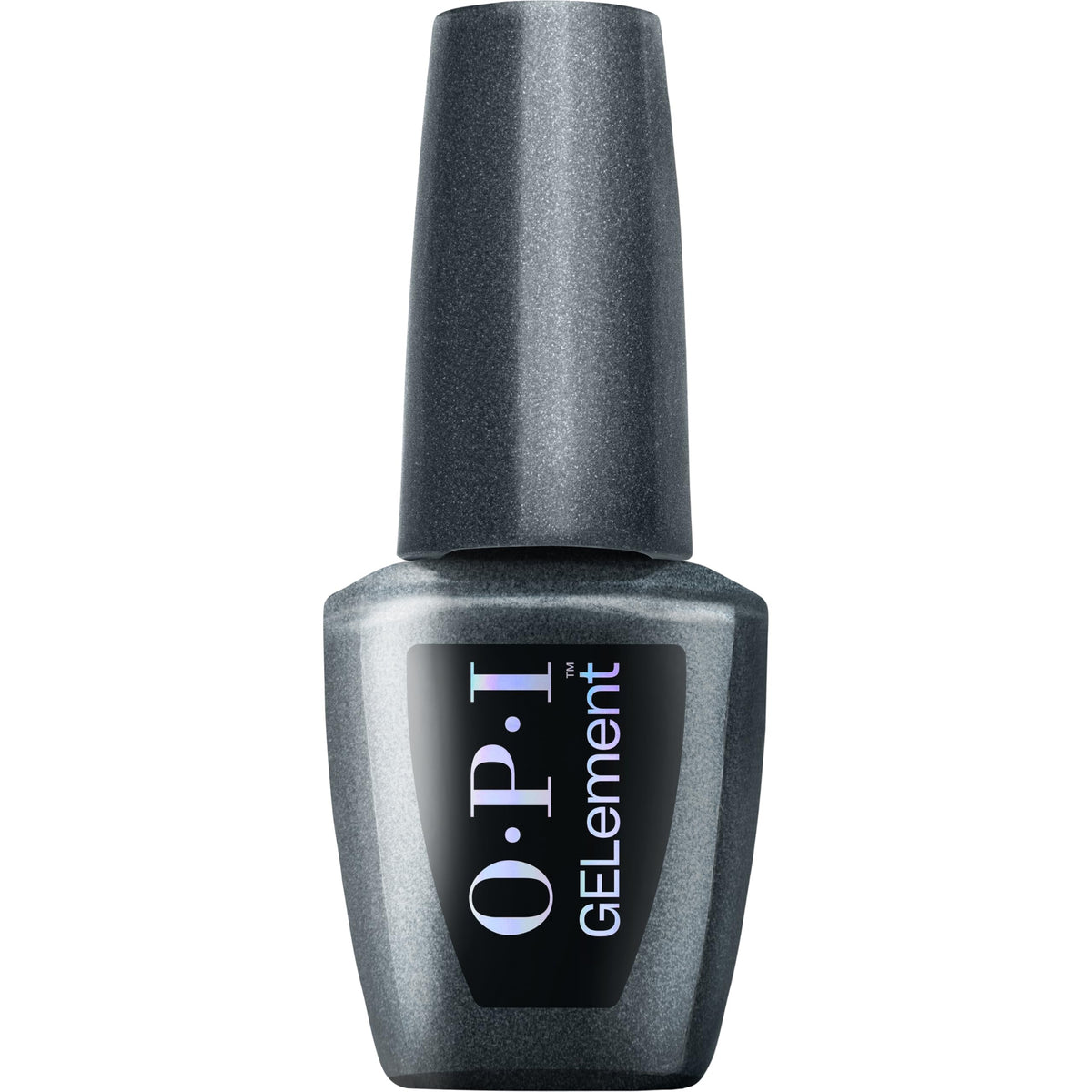 OPI GELement Emotional bottle cap close-up showing rich black-blue gel color.