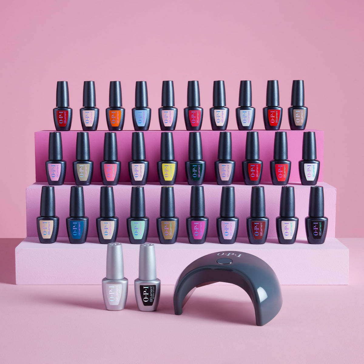 OPI GELement LED lamp acetone-resistant interior eases cleanup.