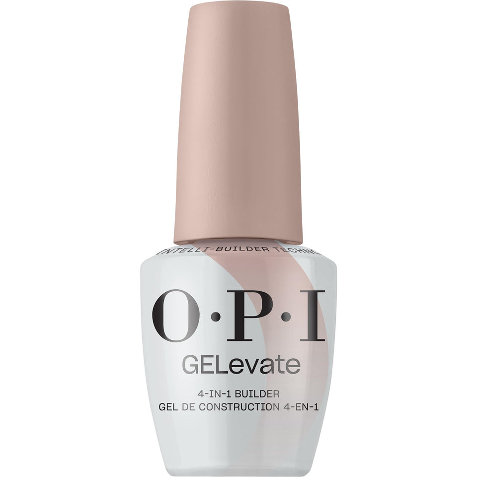 OPI GELevate bottle close-up highlighting quick 10-second flash cure