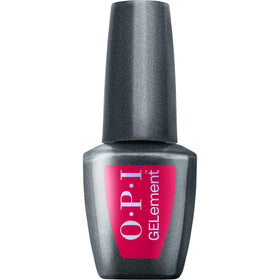 OPI GELement Clawberry Margarita bottle shot with vibrant hot pink gel polish for at-home manicures