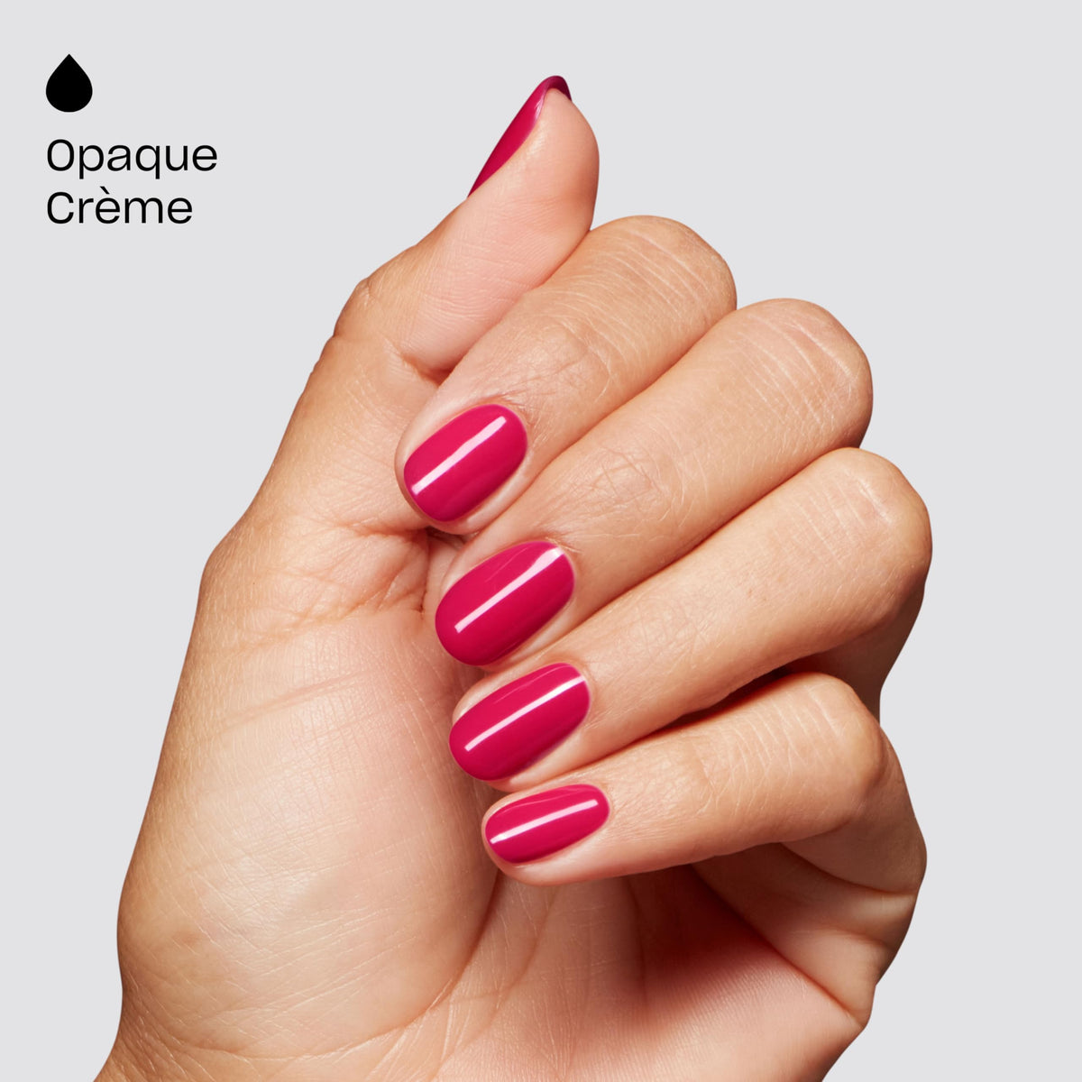 OPI GELement Clawberry Margarita under LED lamp highlights quick curing and sparkle