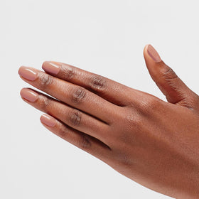 OPI Infinite Shine Barefoot in Barcelona top coat highlights a high-shine finish.