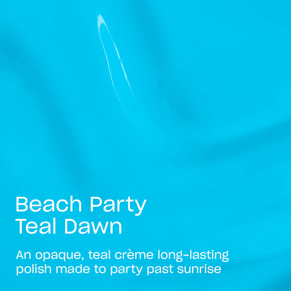 OPI Beach Party Teal Dawn swatch reveals vibrant teal crème color