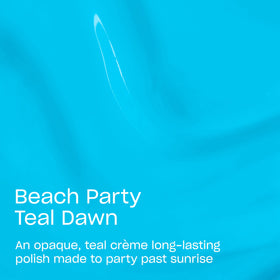 OPI Beach Party Teal Dawn swatch reveals vibrant teal crème color