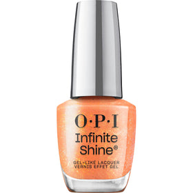 OPI Infinite Shine Dreamsicle bottle with sheer orange shimmer for lasting color.