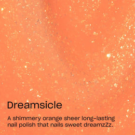 OPI Infinite Shine Dreamsicle nails with glossy, sheer orange glow.