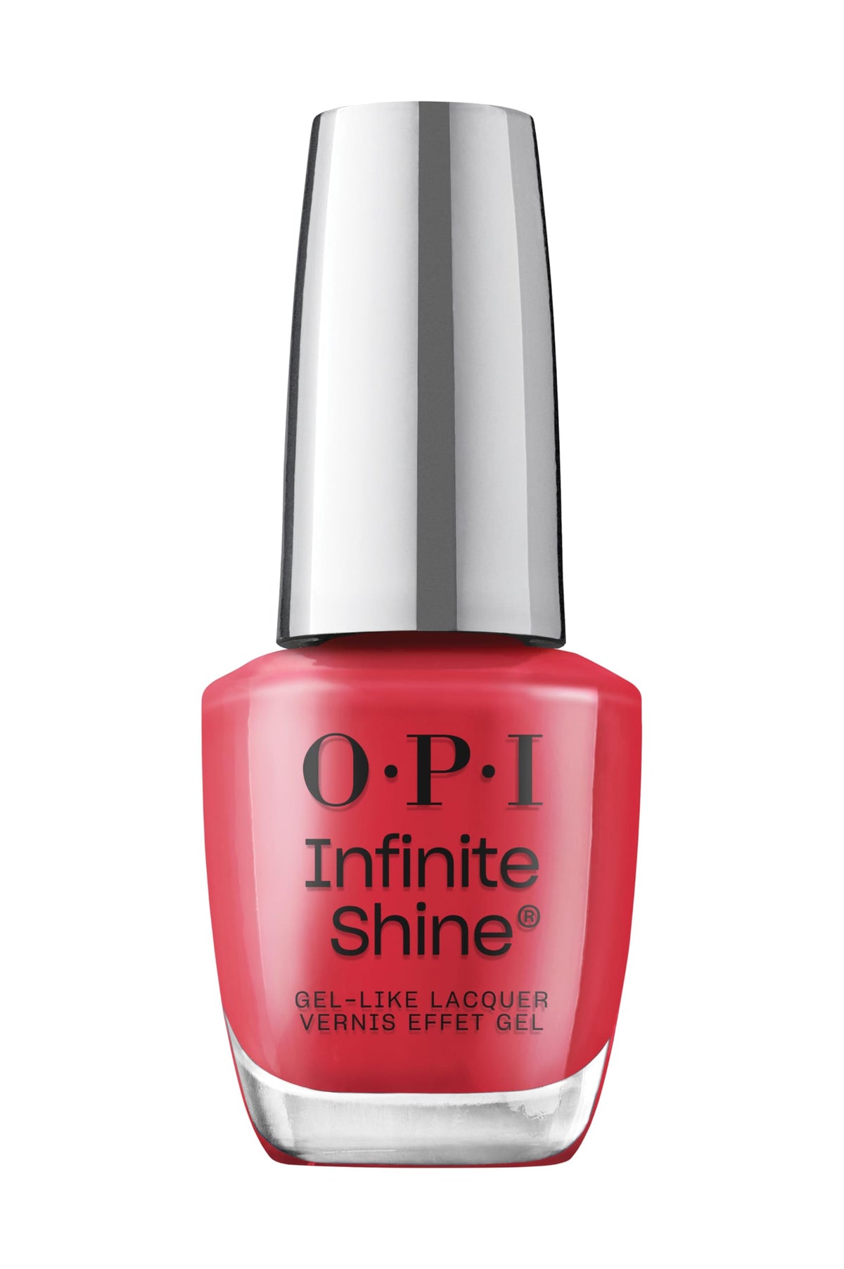 OPI Infinite Shine Dutch Tulips bottle and brush showing long-lasting color