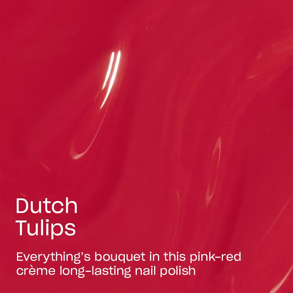 Close-up of Dutch Tulips brush stroke for smooth application