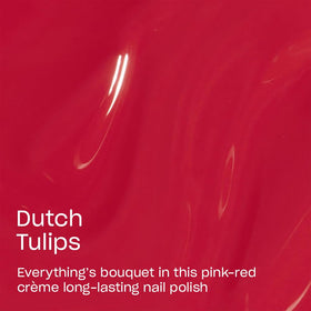 Close-up of Dutch Tulips brush stroke for smooth application