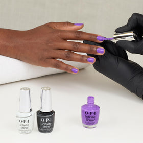 OPI Summer 2026 collection branding with Here Plums the Sun shade.