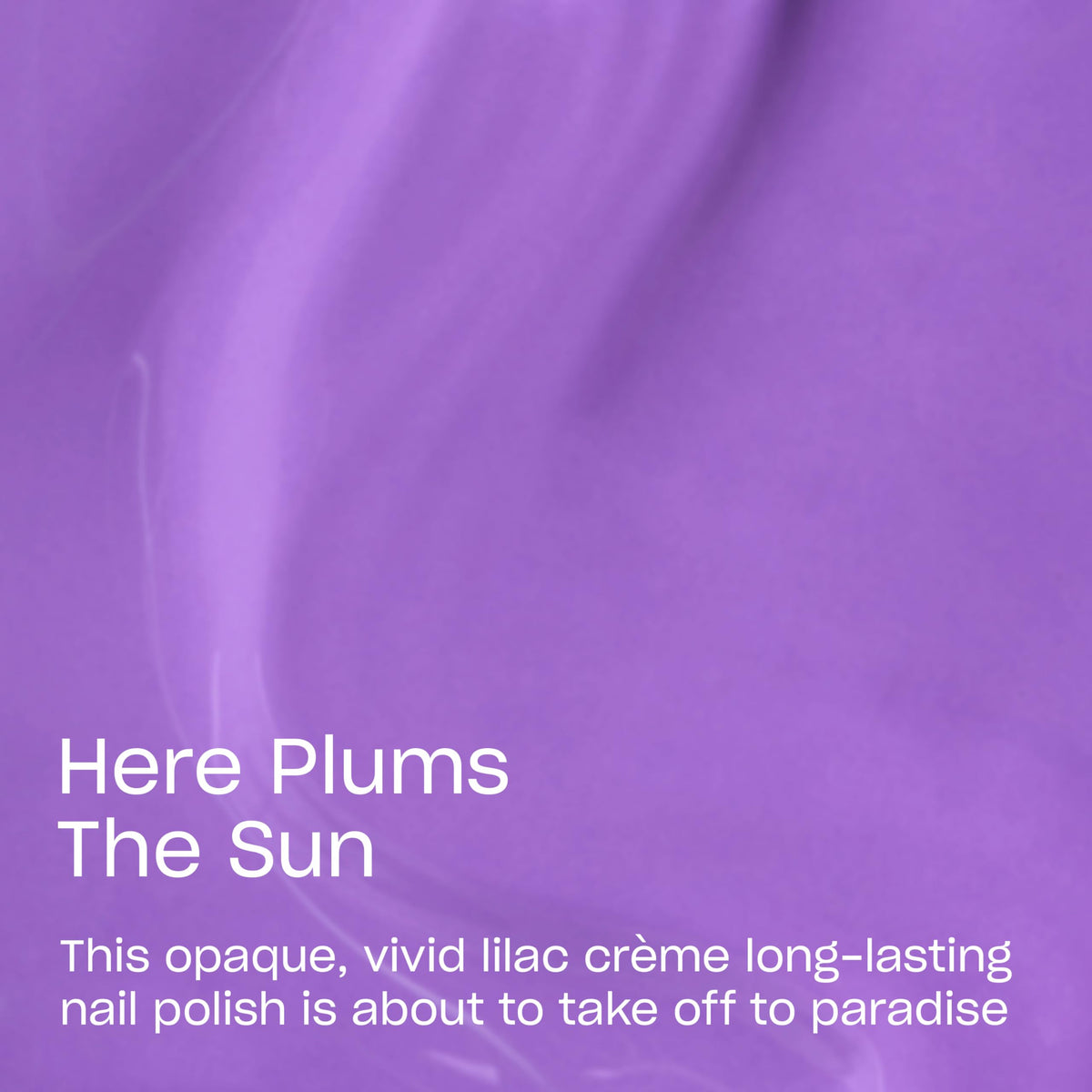 OPI Here Plums the Sun swatch displays vibrant plum purple on nails.