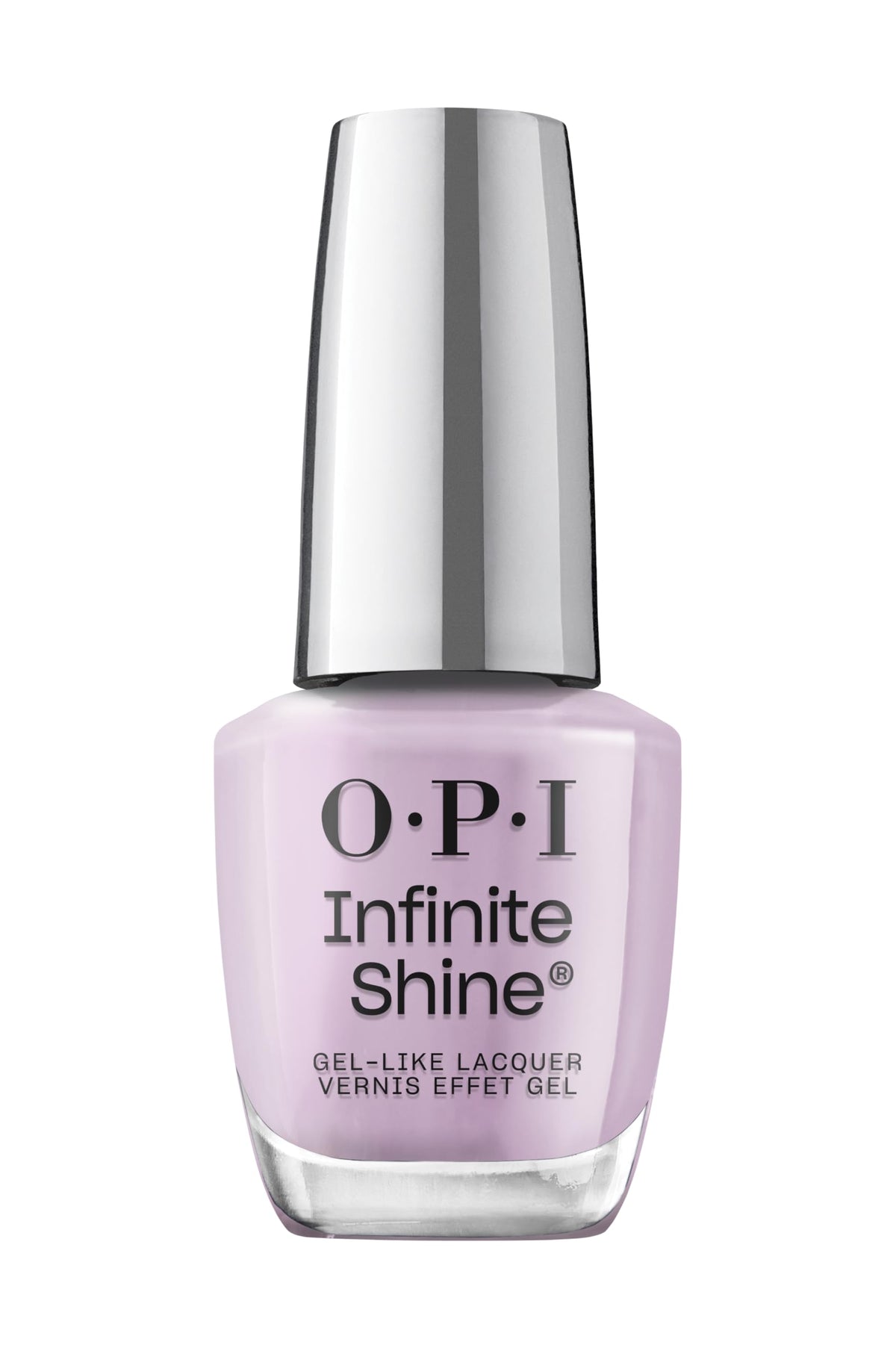OPI Infinite Shine Last Glam Standing bottle close-up showing gel-like gloss finish.