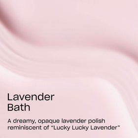OPI Lavender Bath cap highlights easy application and even coverage.