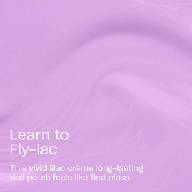 OPI Learn to Fly-lac swatches demonstrate smooth crème finish ideal for easy two-coat coverage