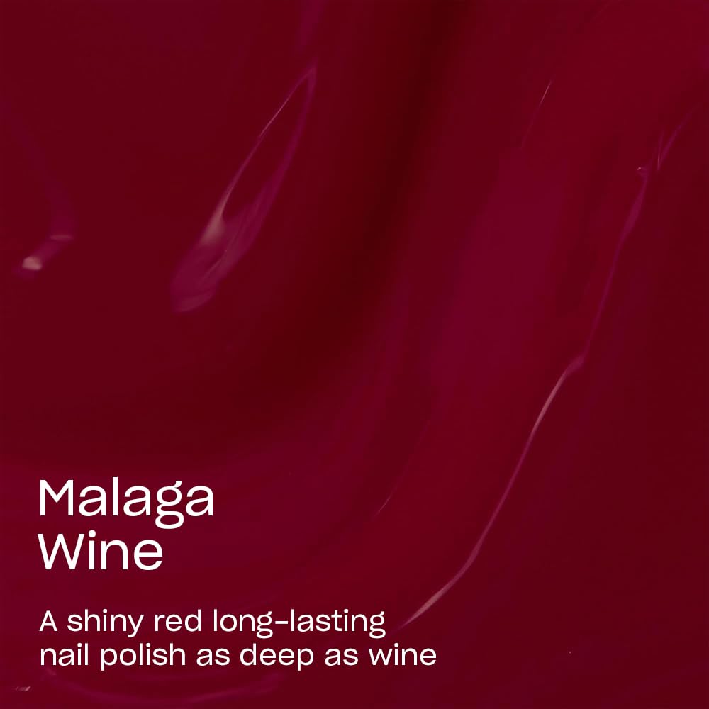 OPI Infinite Shine Malaga Wine close-up highlights glossy, gel-like finish.