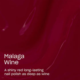 OPI Infinite Shine Malaga Wine close-up highlights glossy, gel-like finish.