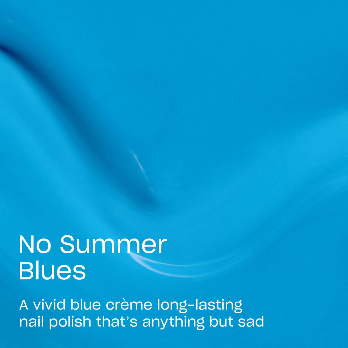 OPI Infinite Shine brush applying No Summer Blues for smooth, even color with no lamp.