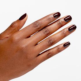 OPI Infinite Shine Not Afraid of the Dark top coat delivers a high-gloss seal.
