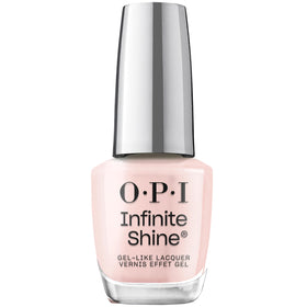 OPI Infinite Shine Passion bottle shows a sheer pink color with long-lasting gel-like shine.