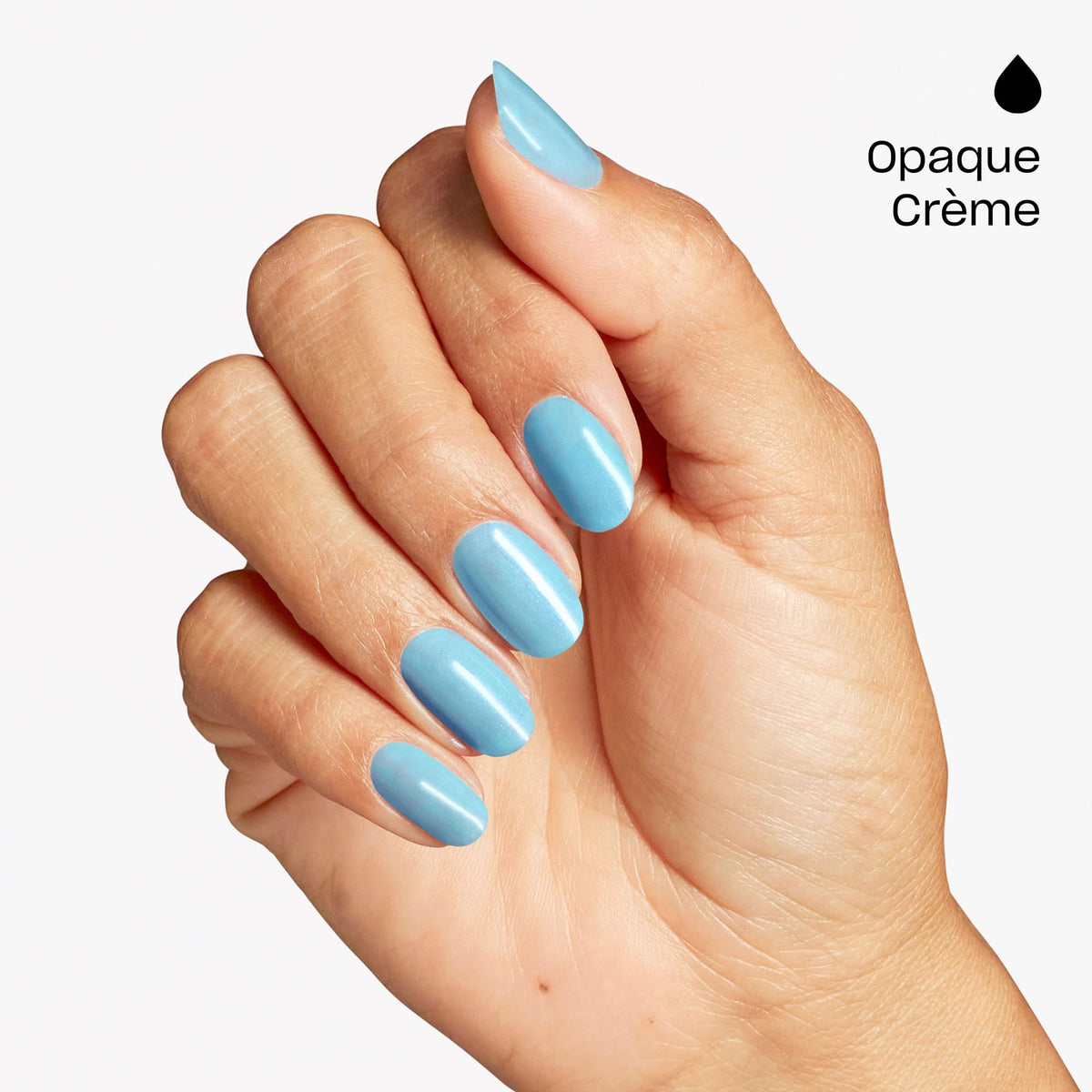 OPI Infinite Shine swatch reveals blue ocean glow and light-reflecting particles