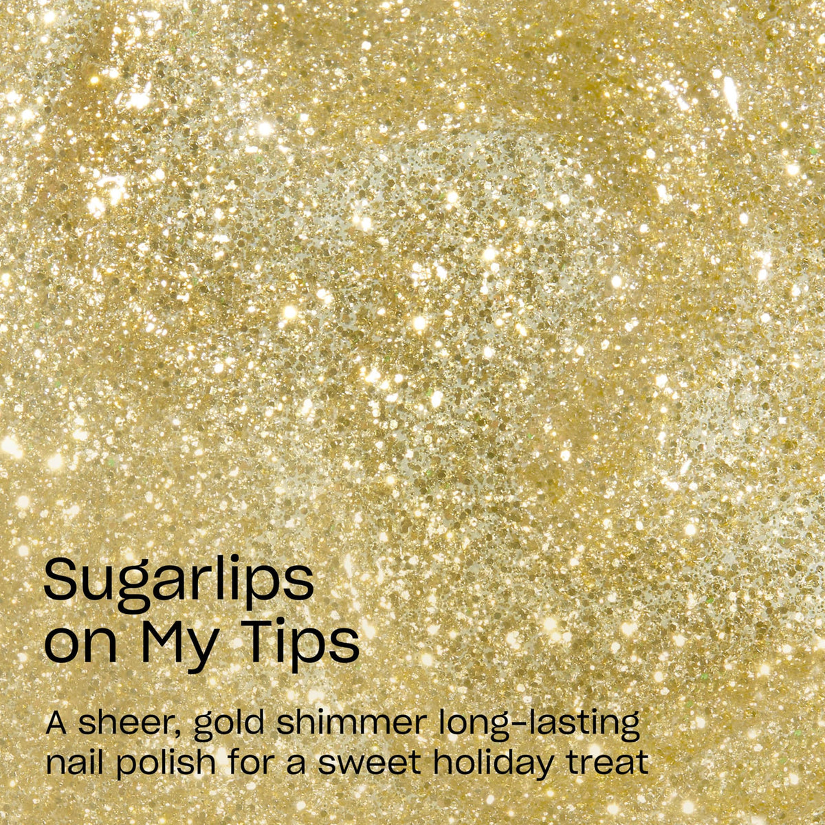 OPI Infinite Shine Sugarlips on My Tips bottle shot showing rich gold shimmer