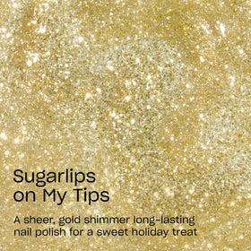 OPI Infinite Shine Sugarlips on My Tips bottle shot showing rich gold shimmer
