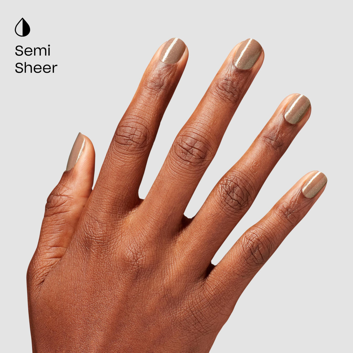 OPI Infinite Shine Track Suited Cutie hand model displaying everyday wear