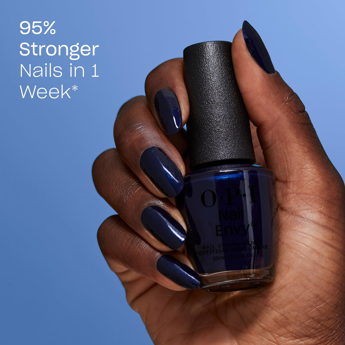 OPI Nail Envy application brush demonstrates smooth, even coverage for stronger nails.