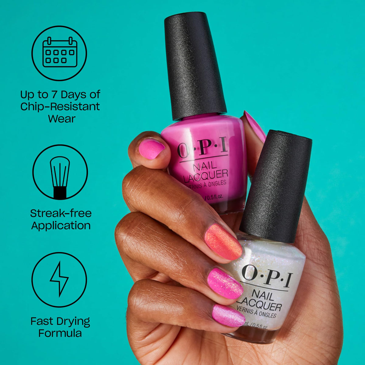 OPI 4PC Mini Pack close-up packaging highlighting a travel-ready gift set.