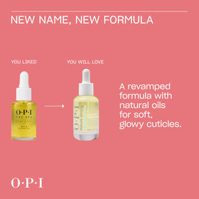 Lightweight oil texture on nails highlighting fast-absorb formula.