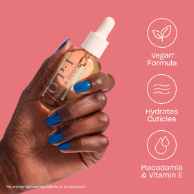 Application scene showing oil being applied to dry cuticles.
