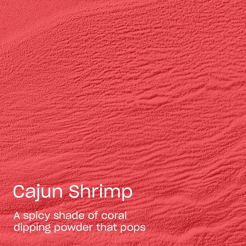 OPI Cajun Shrimp nails showcase a glossy finish with gel-like shine