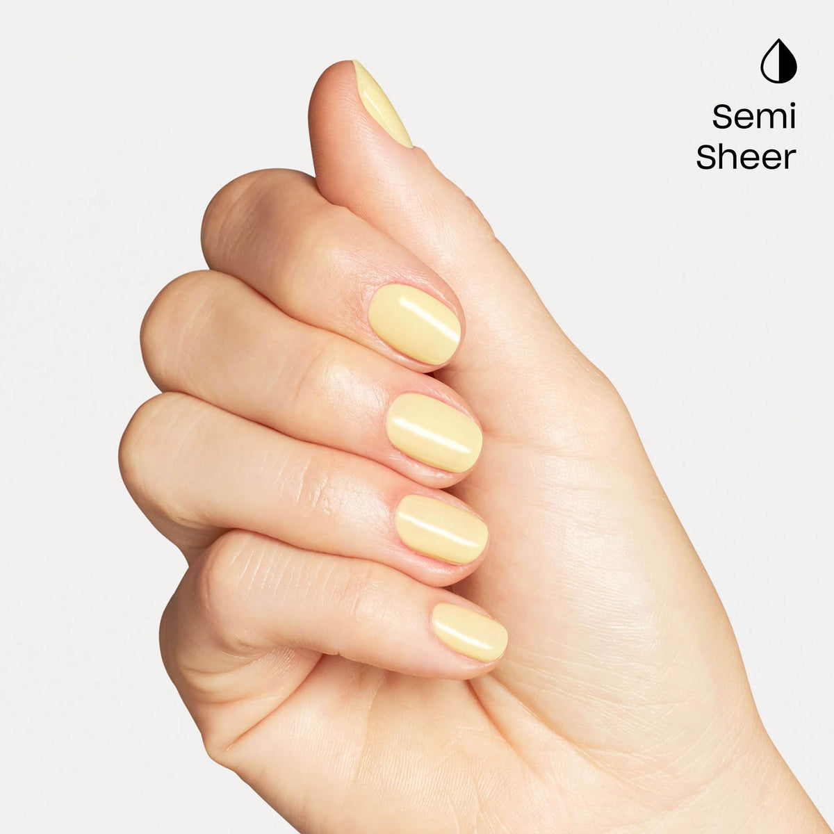 Sunny Bunny nails close-up showcasing bright, sunny glow.