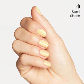 Sunny Bunny nails close-up showcasing bright, sunny glow.