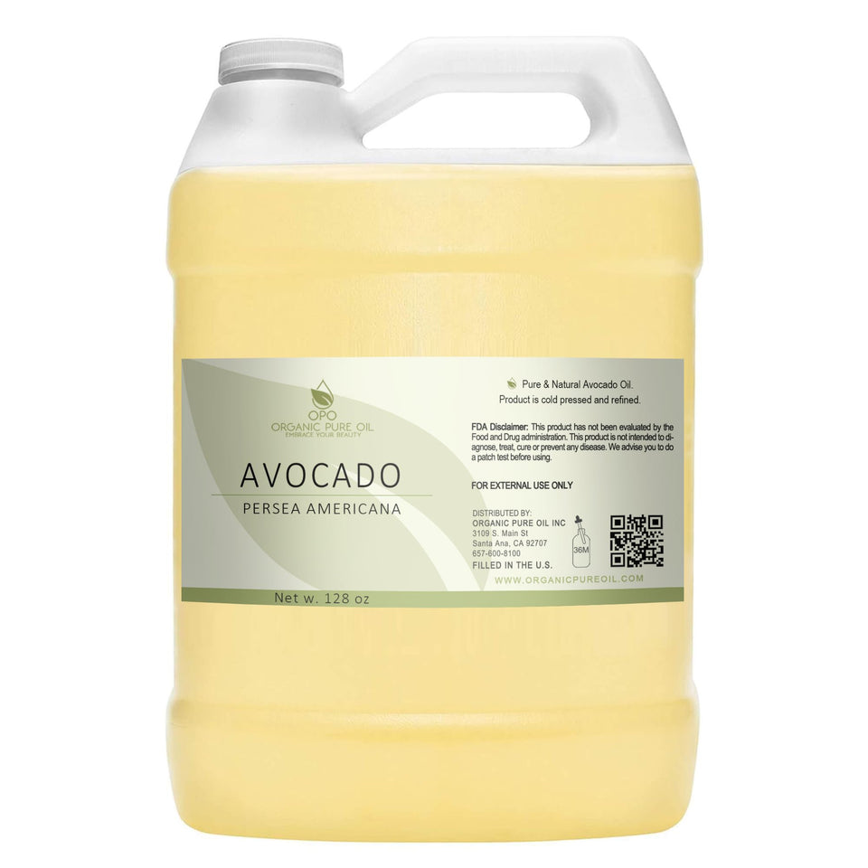 OPO Avocado Oil bottle pour demonstrates versatile skin and hair hydration.