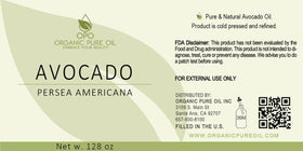 OPO Avocado Oil label closeup highlights purity and vegan, non-GMO formula.