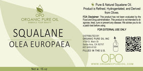 OPO Squalane Oil olive-plant-derived close-up highlighting vegan origin for skincare.