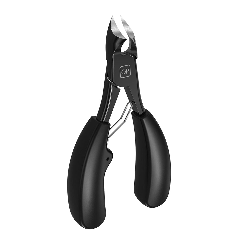 Opove X5 toenail clippers with curved blade for precise trimming on thick, ingrown nails.