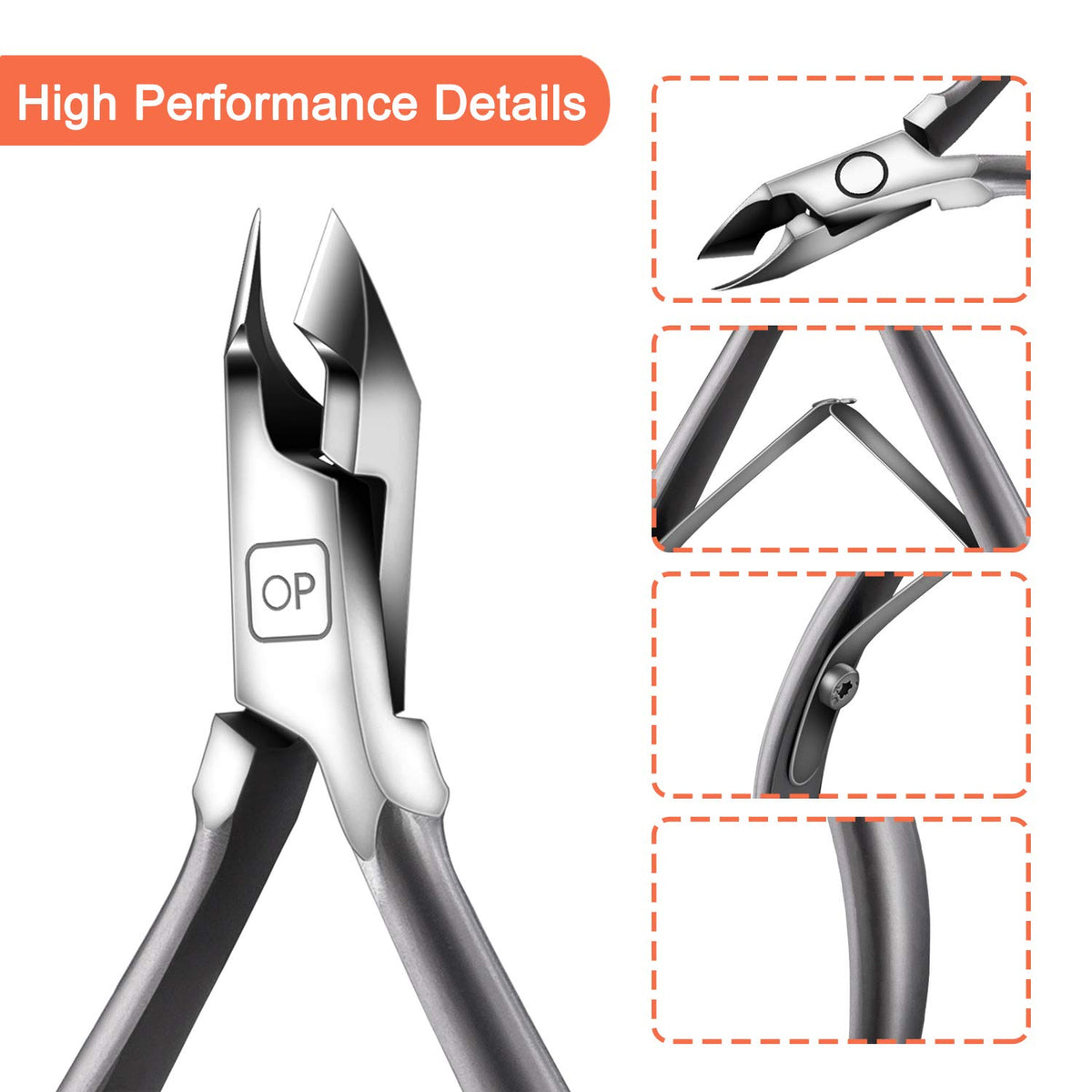 opove X7 mini cuticle nippers ergonomic grip in action for smooth cuts