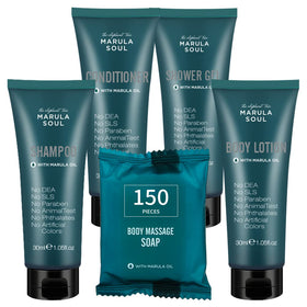 OPPEAL Marula Soul shampoo 1oz bottle for gentle guest-ready cleansing.
