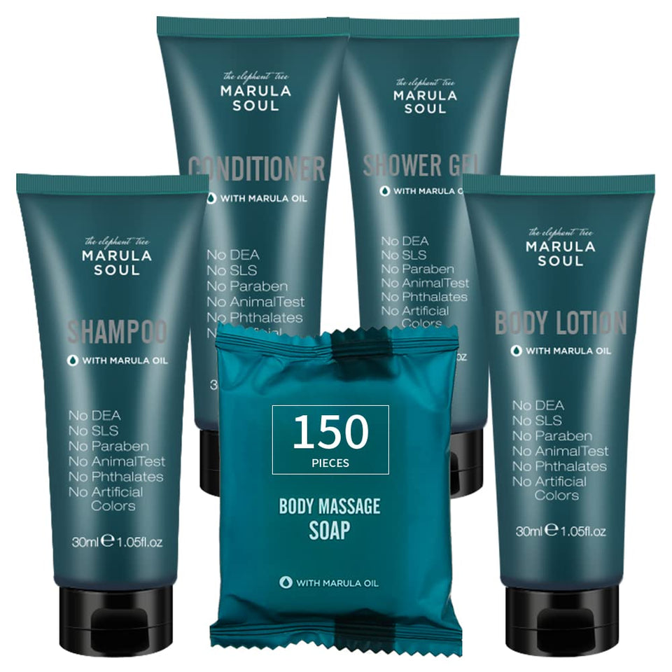 OPPEAL Marula Soul shampoo 1oz bottle for gentle guest-ready cleansing.