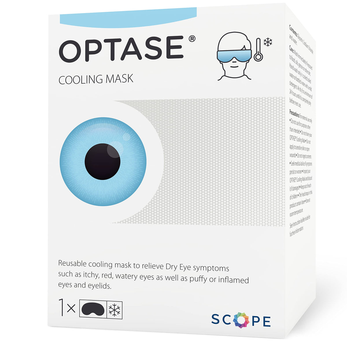 Optase Cooling Mask gel-eye-mask provides soothing cold relief for dry eyes