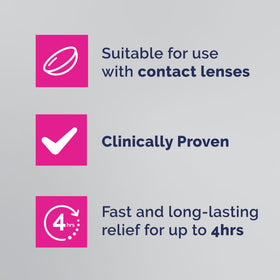 Optrex ActiMist used with contact lenses for comfortable wear.