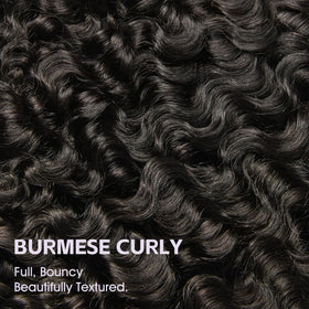 OQ Hair 180% density Burmese curls create full, seamless volume.