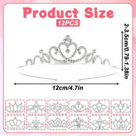 Oqqlin silver rhinestone princess crowns add sparkling elegance to weddings.