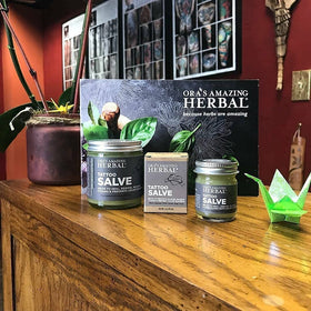 Ora's Amazing Herbal tattoo salve used as part of daily aftercare routine.
