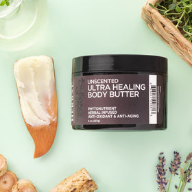 Fridge-chilled Ora's Amazing Herbal Ultra Healing Body Butter demonstrates stable texture.
